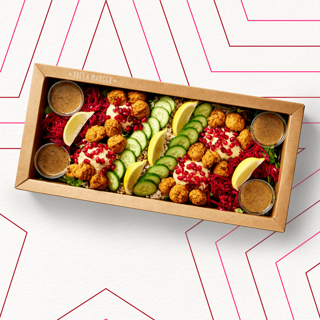 Humous & Falafel Mezze Salad Platter